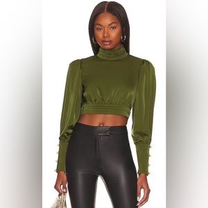 Camila Coelho Top in Olive Green